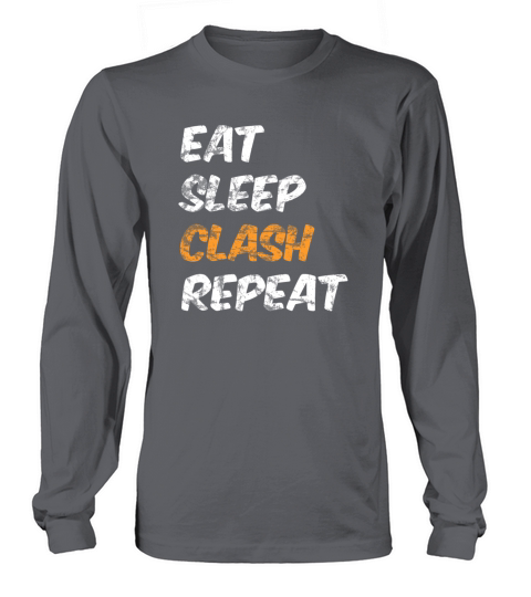 Eat Sleep Clash Repeat Distressed Clan Mobile Game Women's Long Sleeve