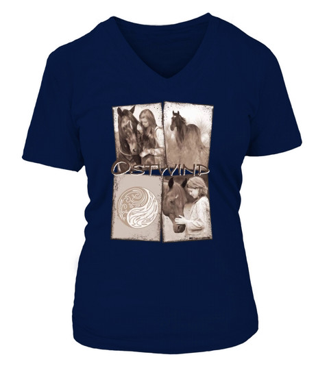 Ostwind Aris Arrival Tile Design V-neck T-Shirt Woman