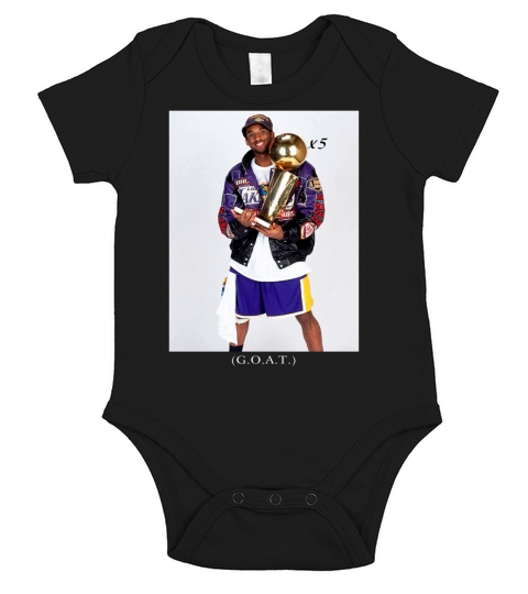 Kobe Holding Trophy Shirt Short Sleeve Baby One-Piece
