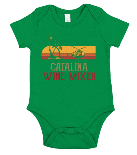 Vintage Catalina Wine Mixer Funny T shirt Short Sleeve Baby One-Piece
