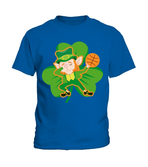Dabbing Leprechaun Basketball Funny St Patricks Kids T-Shirt