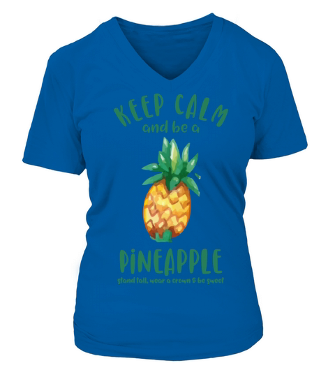Keep Calm Pineapple Women's V-Neck T-shirt