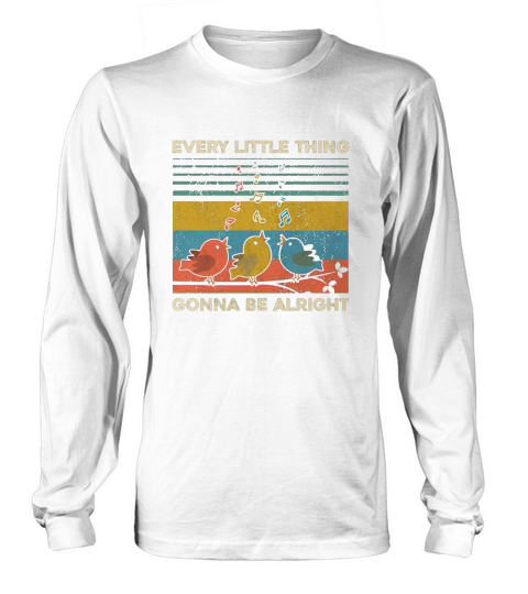 Vintage retro Three Little Birds song Long sleeved Unisex