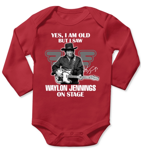 Yes I Am Old But I Saw Waylon Jennings On Stage - Coffee Mug (colored) Long Sleeve Baby One-Piece