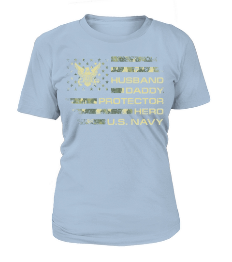 Husband Daddy Protector Hero US Navy Veteran USA C Women's T-Shirt