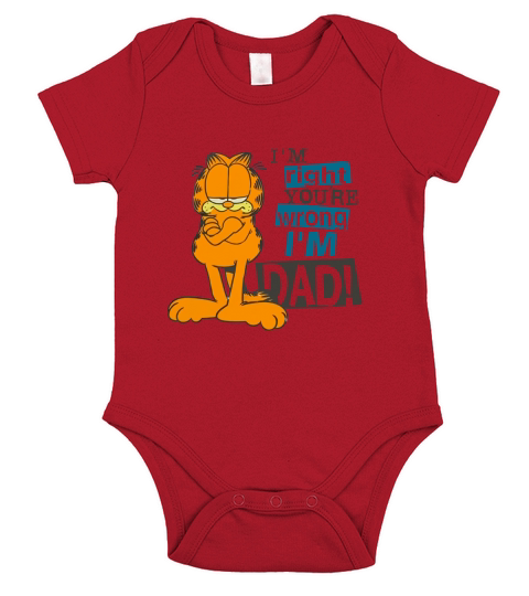 Garfield i’m right you’re wrong i’m dad shirt Short Sleeve Baby One-Piece