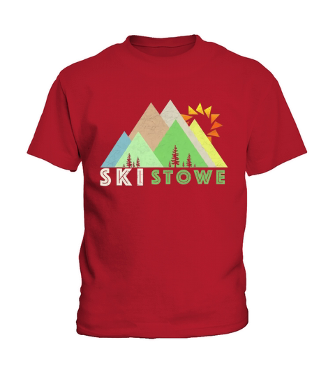 Ski Stowe Shirt-Retro Vintage Stowe, VT T-Shirt Kids T-Shirt