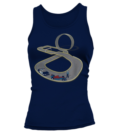 SLOTS INFRINGEMENT CARS HUMOUR COOL RACING RETRO SLOTCAR FUN VECTOR ZOMBOY FUNNY TOYS Tank top Woman