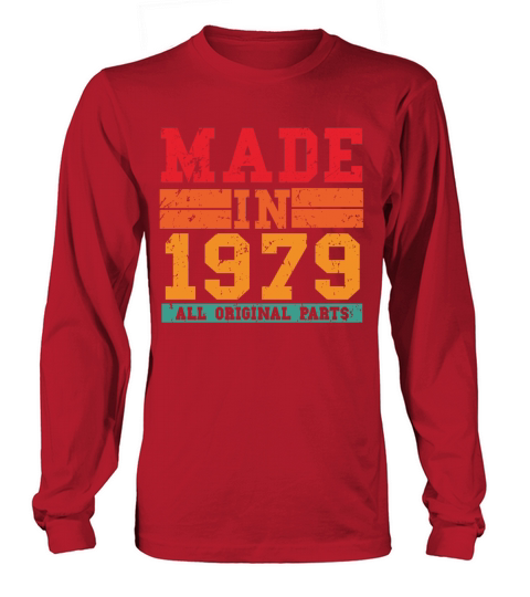 1979 Birthday Vintage Saying Men's Long Sleeve