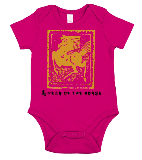 Year of The Horse Short Sleeve Baby One-Piece