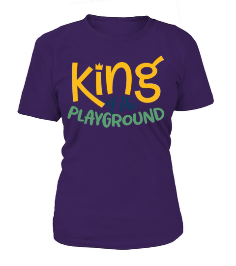 King Of The Playground First Day Or School Uniform For Boys Funny Humor Crown Graphic Love School Women's T-Shirt