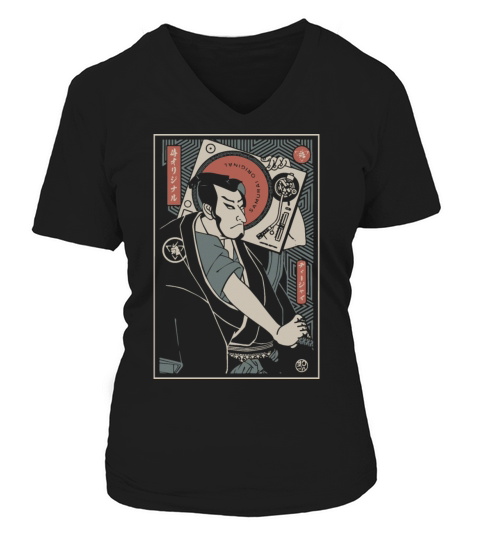samurai original country tranditional japanese Women's V-Neck T-shirt