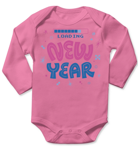 New Year 2022 Loading - Happy New Years Eve Game Long Sleeve Baby One-Piece