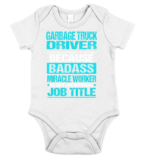 GARBAGE TRUCK DRIVER Short Sleeve Baby One-Piece