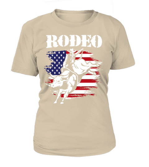 American Flag 4th Of July Vintage USA Flag Rodeo Women's T-Shirt