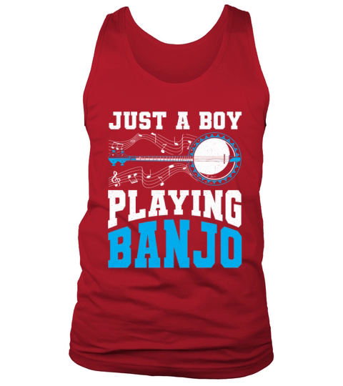 Just A Boy Playing Banjo String Guitar Bluegrass Tank Top Unisex