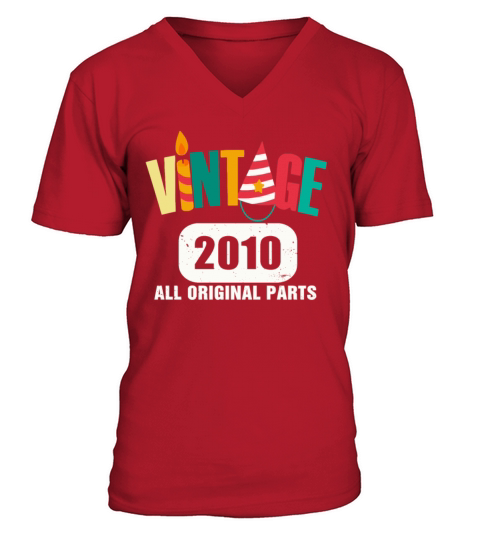 Vintage 2010 All Original Parts Men's V-Neck T-shirt