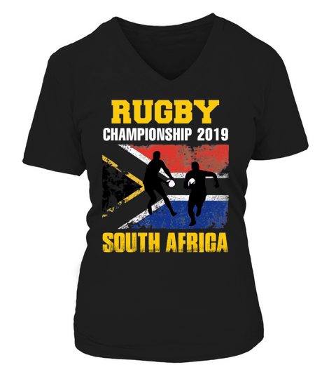 South Africa Rugby World Champions Support Gift V-neck T-Shirt Woman