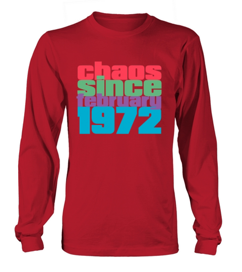 February 1972 Vintage 50th Birthday Long sleeved Unisex