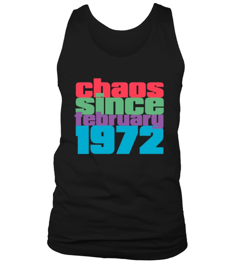 February 1972 Vintage 50th Birthday Tank Top Unisex