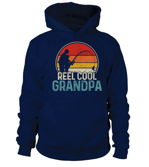 Reel Cool Grandpa Funny Vintage Fishing Fisherman Women's Hoodie