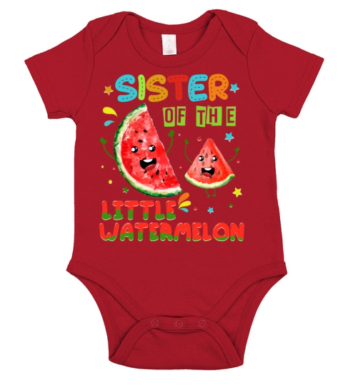 Funny Birthday Family T Shirt Sister Watermelon Short Sleeve Baby One-Piece