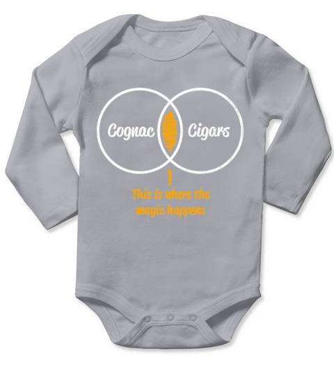 Mens Cognac Liquor Drinking Cigar Smoker Gift Long Sleeve Baby One-Piece