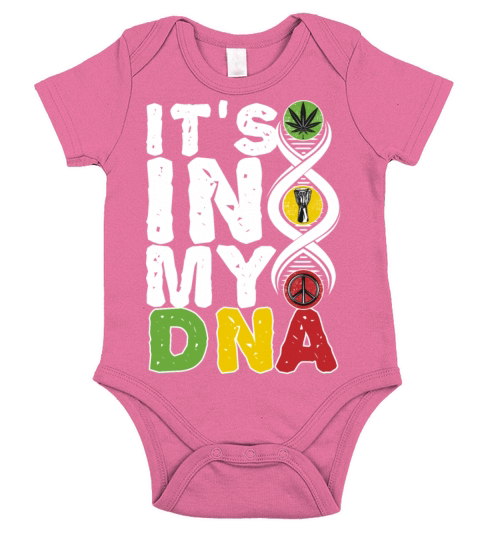 Its In My DNA Fingerprint Gift for Reggae Music Short Sleeve Baby One-Piece