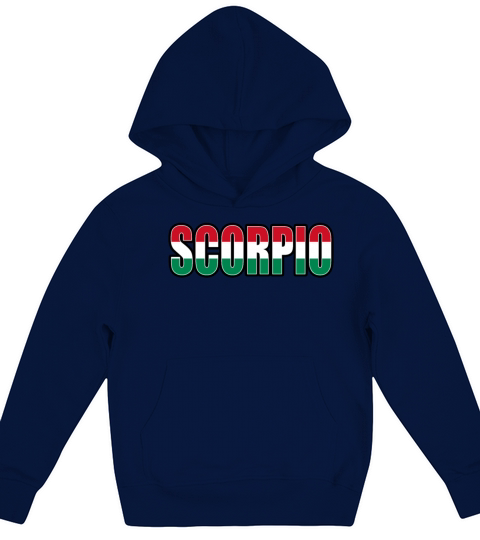 Scorpio Hungarian Horoscope Heritage DNA Flag Kids Hoodie
