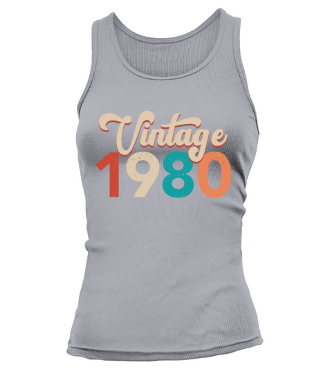 Vintage 1980 T-Shirt - 1980 Birthday Shirt Gift Women's Tank Top