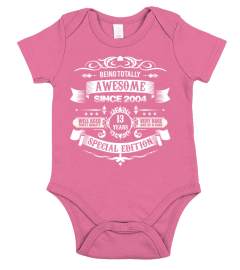 Totally Awesome Since 2004 13th Birthday Short Sleeve Baby One-Piece