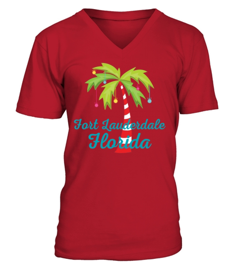 Fort Lauderdale Florida Christmas Men's V-Neck T-shirt