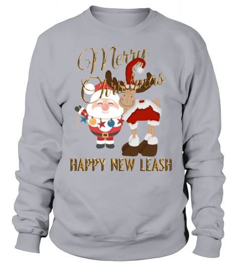 funny saying Merry Christmas and happy new leash Men's Sweatshirt