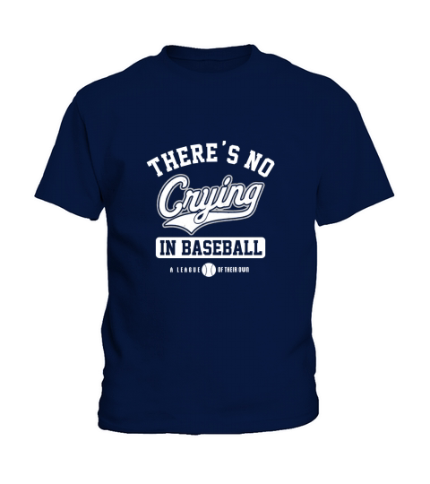 A League Of Their Own Mens Vintage Distressed Theres No Crying In Baseball Saying Kids T-Shirt