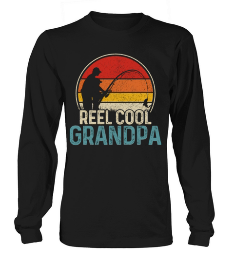Reel Cool Grandpa Funny Vintage Fishing Fisherman Women's Long Sleeve