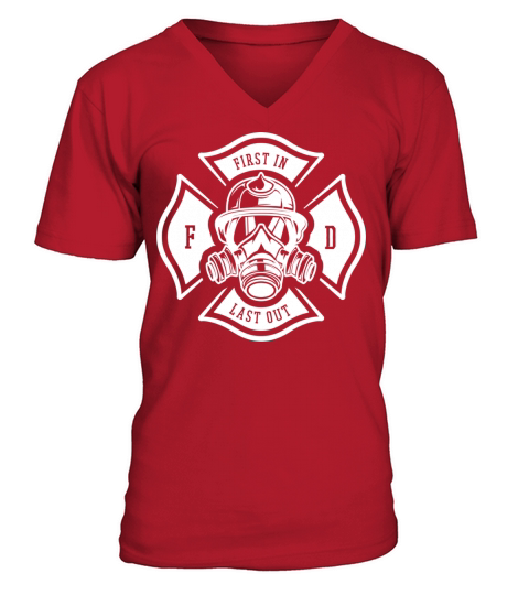 Firefighter Sayings Quote Lettering Men's V-Neck T-shirt