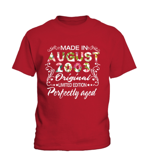 Vintage August Shirt 2003 Birthday Gift Kids T-Shirt