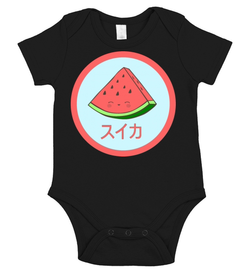 Watermelon Kawaii Japanese Short Sleeve Baby One-Piece