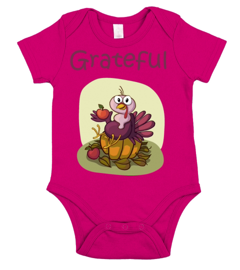 Grateful Turkey Short Sleeve Baby One-Piece