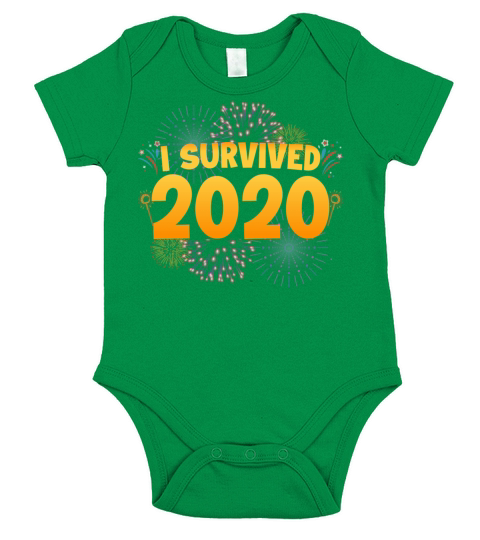 I Survived 2020 Funny New Year 2021 Present Short Sleeve Baby One-Piece