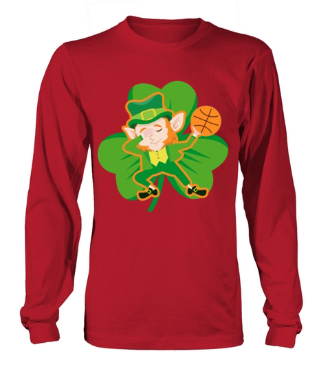 Dabbing Leprechaun Basketball Funny St Patricks Long sleeved Unisex