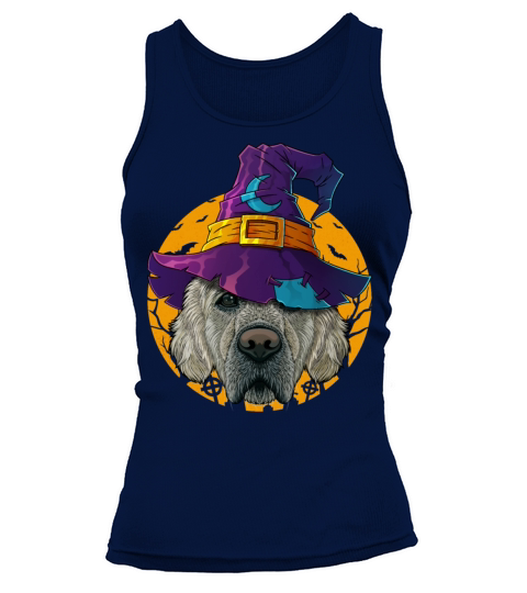 Golden Retriever Witch Funny Halloween Costume Cre Women's Tank Top