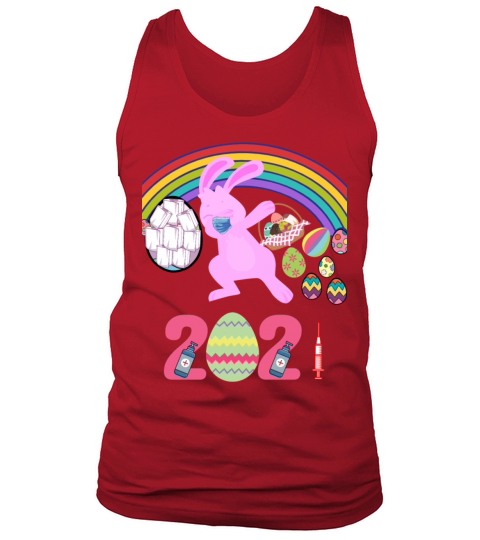 Happy Easter 2021 Dabbing Bunny Masked Men's Tank Top