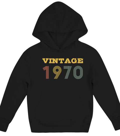 Vintage 1970 Kids Hoodie