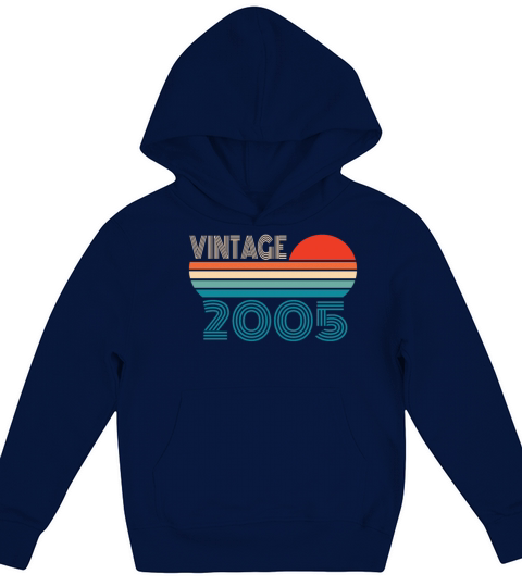 2005 Vintage born in Retro age Birthday gift idea Kids Hoodie