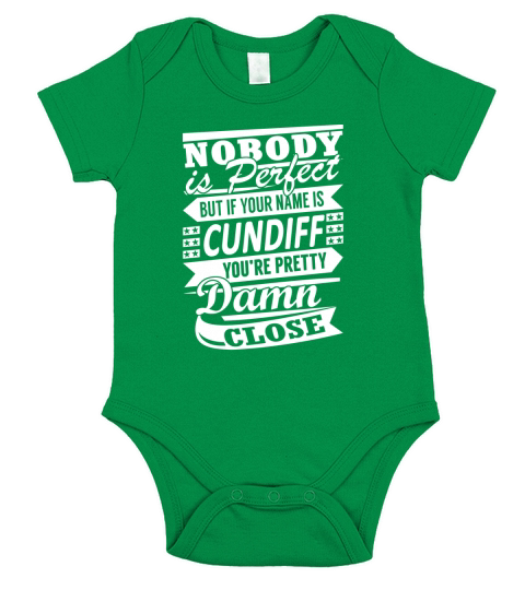 CUNDIFF Nobodys Perfect Name Shirts Short Sleeve Baby One-Piece