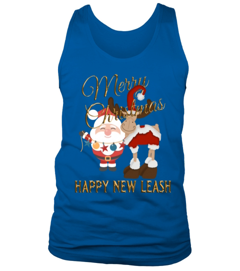funny saying Merry Christmas and happy new leash Men's Tank Top