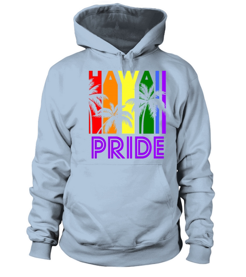 Hawaii Pride Gay Pride LGBTQ Rainbow Palm Trees Men's Hoodie