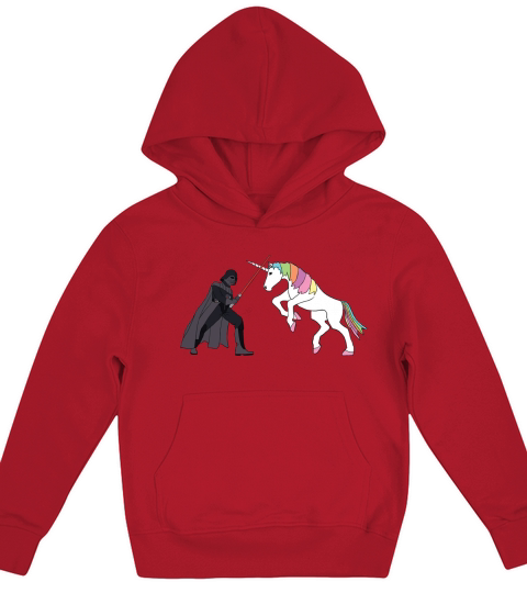 Darth Vader Vs Unicorn Kids Hoodie