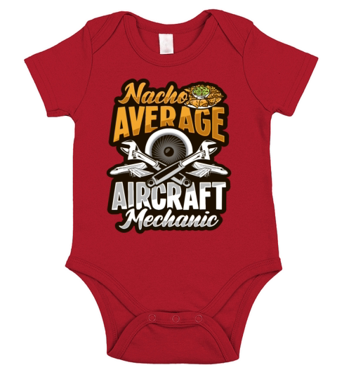 Aircraft Mechanic Dad Design for a Nacho Lover Short Sleeve Baby One-Piece